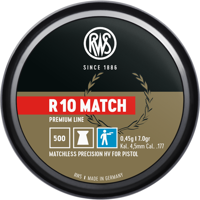 RWS 4.50 R 10 Match .45g (500rds)